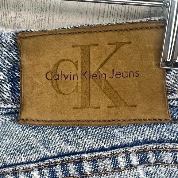 Calvin Klein Vintage Denim 90s Shorts Made‎ in the USA Size 9 - Picture 6 of 8
